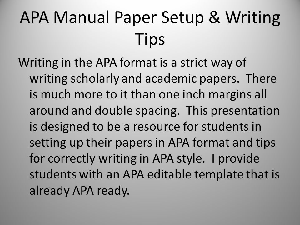 APA Format Research Papers